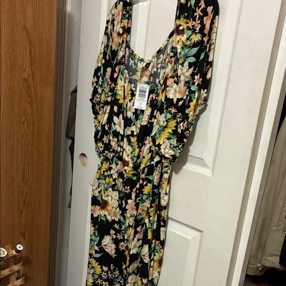 torrid Floral Dress with Puff Sleeves, 4X, NWT